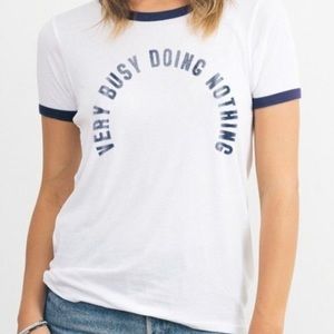 😎 NWOT Junk Food ‘Very Busy Doing Nothing’ Ringer